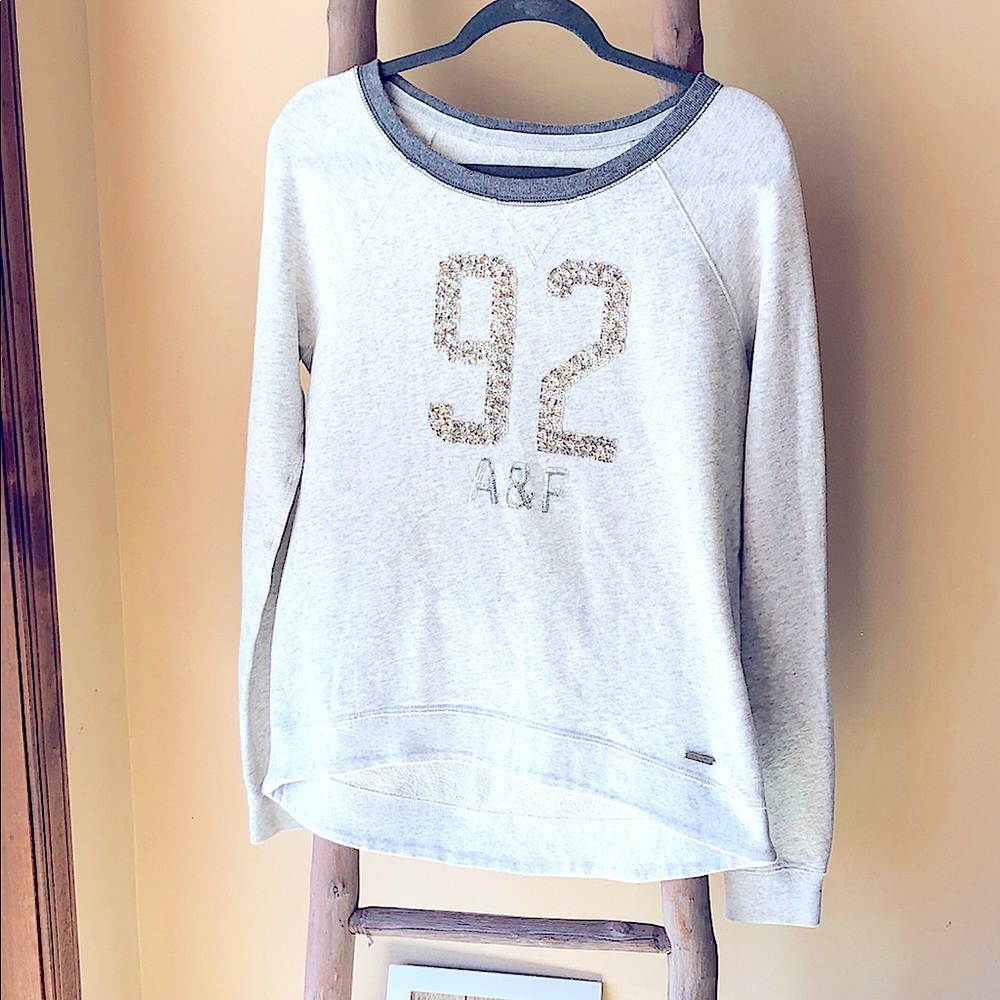 Sequin A&F Grey/Silver Sweatshirt